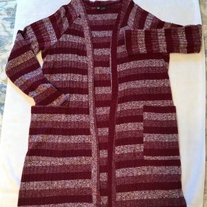 Vision red striped cardigan